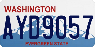 WA license plate AYD9057