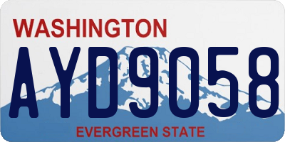 WA license plate AYD9058