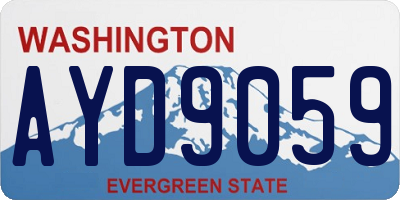 WA license plate AYD9059
