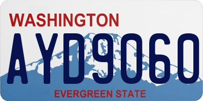 WA license plate AYD9060