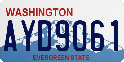 WA license plate AYD9061