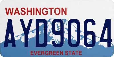 WA license plate AYD9064