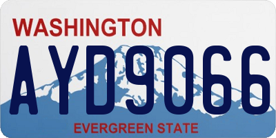 WA license plate AYD9066