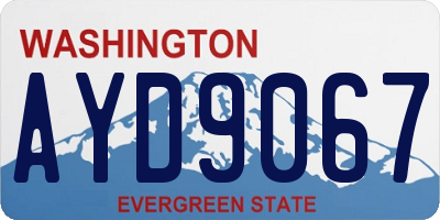 WA license plate AYD9067