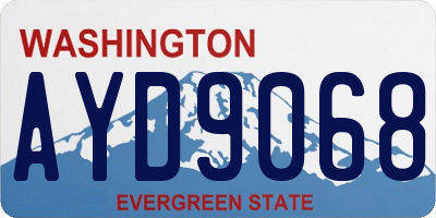 WA license plate AYD9068