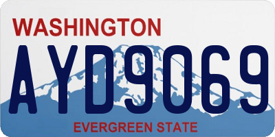 WA license plate AYD9069