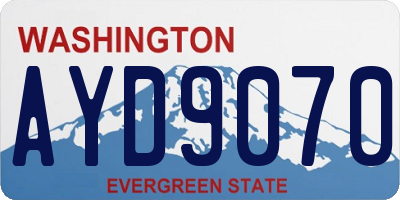 WA license plate AYD9070
