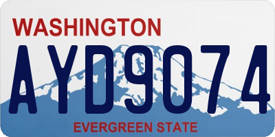 WA license plate AYD9074