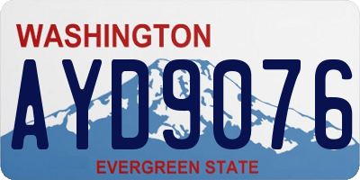 WA license plate AYD9076
