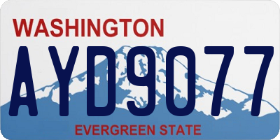 WA license plate AYD9077