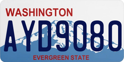 WA license plate AYD9080