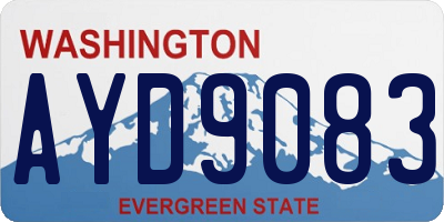 WA license plate AYD9083