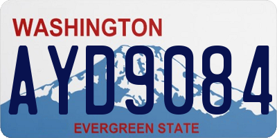 WA license plate AYD9084