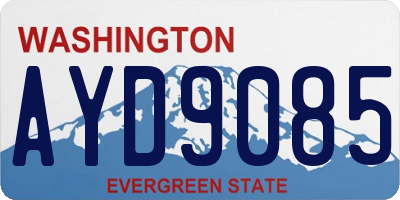 WA license plate AYD9085