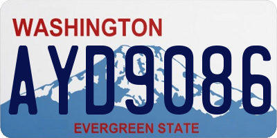 WA license plate AYD9086