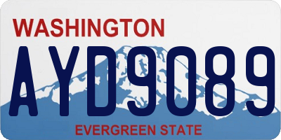 WA license plate AYD9089