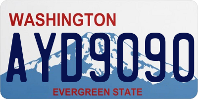 WA license plate AYD9090