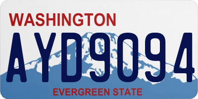 WA license plate AYD9094