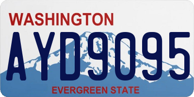 WA license plate AYD9095
