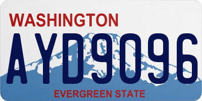 WA license plate AYD9096