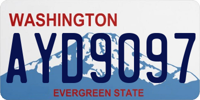 WA license plate AYD9097