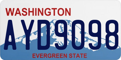 WA license plate AYD9098