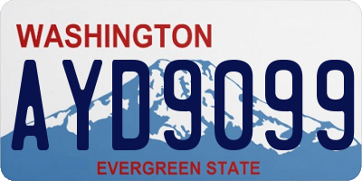 WA license plate AYD9099