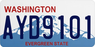 WA license plate AYD9101