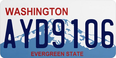WA license plate AYD9106