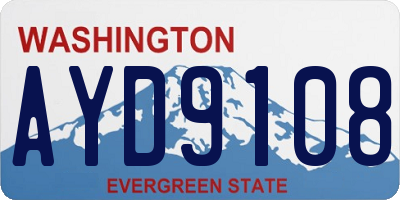 WA license plate AYD9108