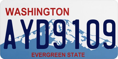 WA license plate AYD9109