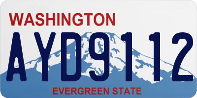 WA license plate AYD9112