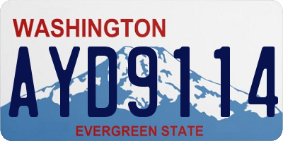 WA license plate AYD9114