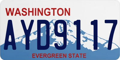 WA license plate AYD9117