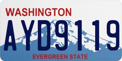 WA license plate AYD9119