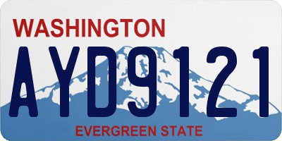 WA license plate AYD9121
