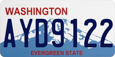 WA license plate AYD9122