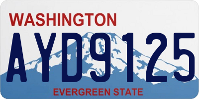 WA license plate AYD9125