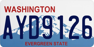 WA license plate AYD9126