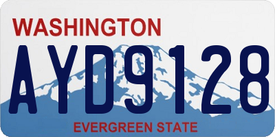 WA license plate AYD9128