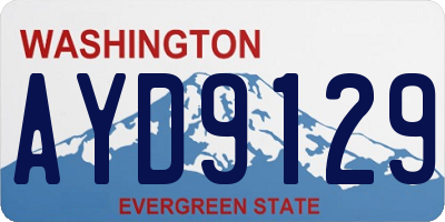 WA license plate AYD9129