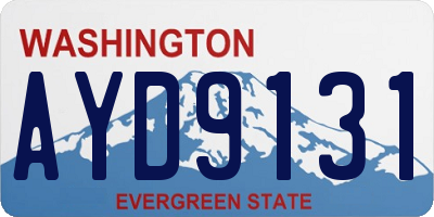 WA license plate AYD9131