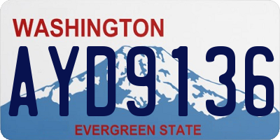 WA license plate AYD9136