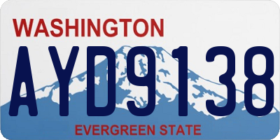 WA license plate AYD9138