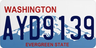 WA license plate AYD9139
