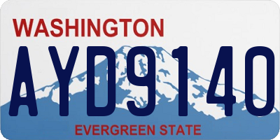 WA license plate AYD9140