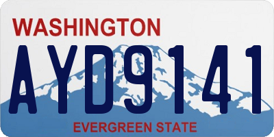 WA license plate AYD9141