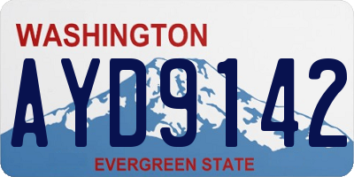 WA license plate AYD9142