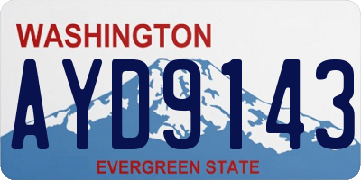 WA license plate AYD9143