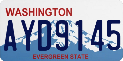 WA license plate AYD9145